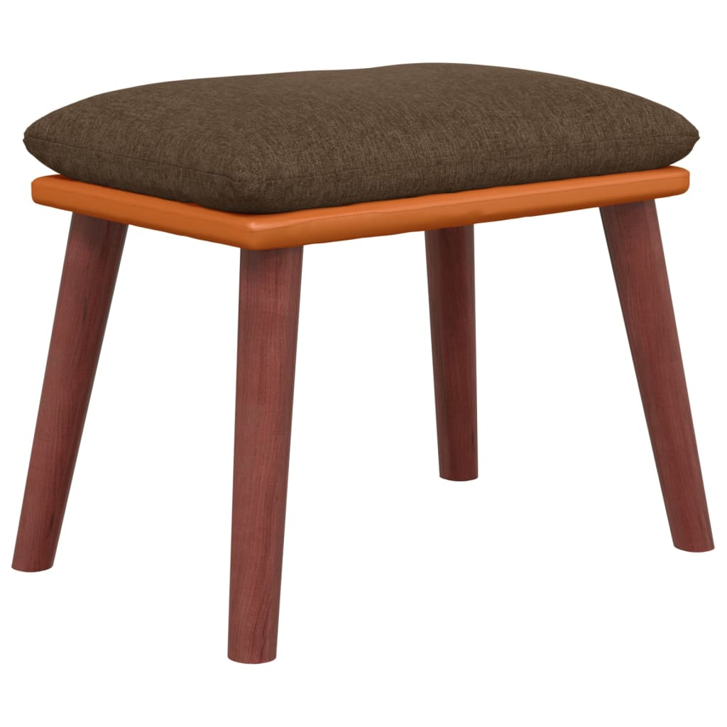 Fußhocker Hellgrau 45x29,5x35 cm Stoff und Kunstleder