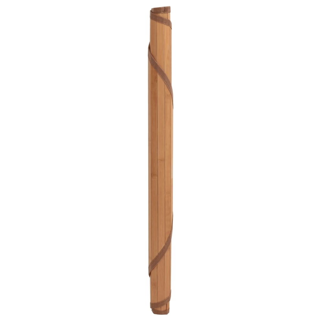 Teppich Rund Schwarz 60 cm Bambus