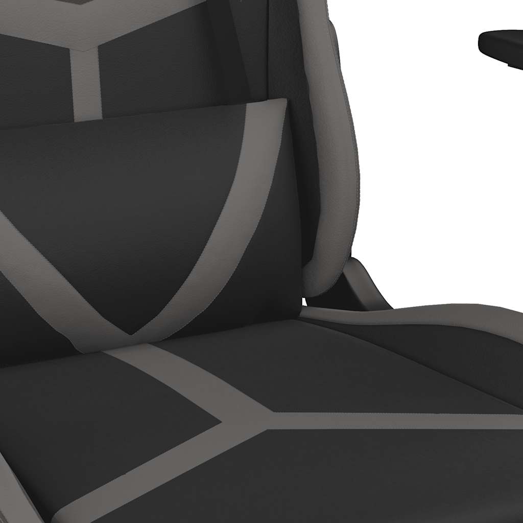 Gaming-Stuhl mit Massagefunktion Schwarz und Grün Kunstleder