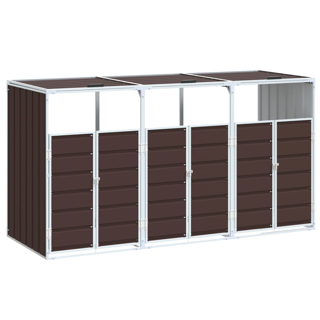 Mülltonnenbox für 1 Tonne Grün 72x81x115 cm Stahl