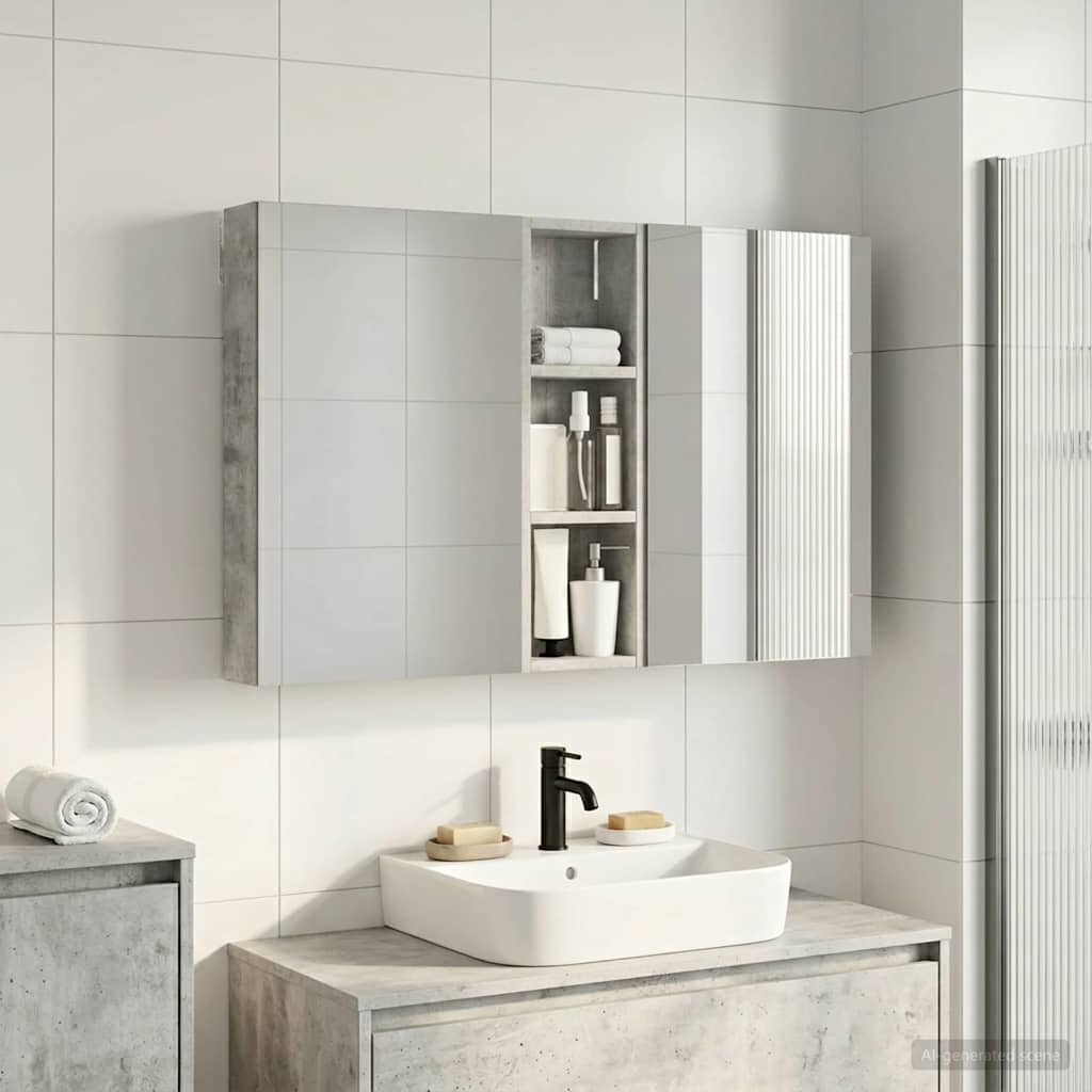 Badezimmerschrank-Set 3 pcs 80 x 10,5 x 50 cm Holzwerkstoff