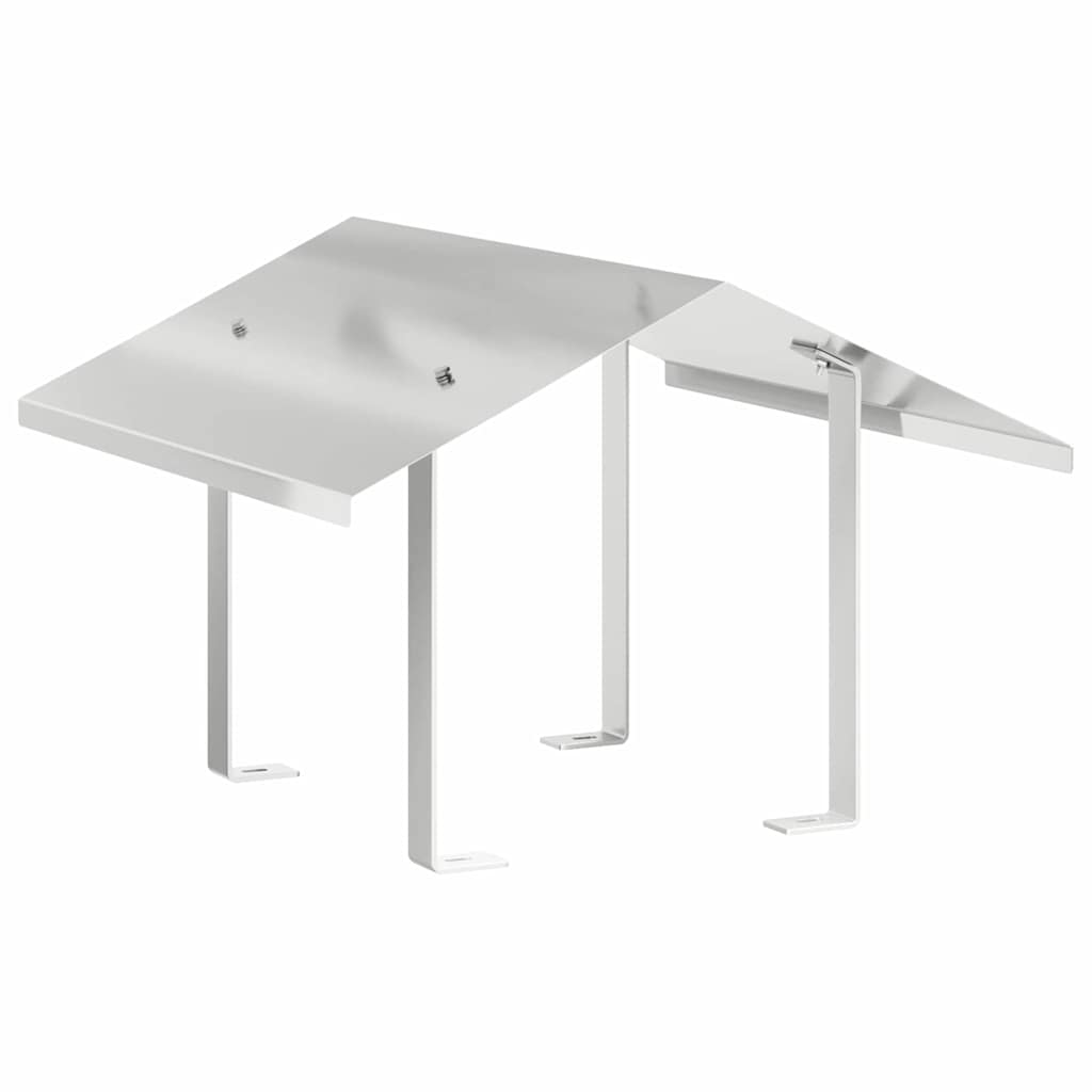 Kaminhaube Silber 40 x 40 x 37,5 cm Edelstahl
