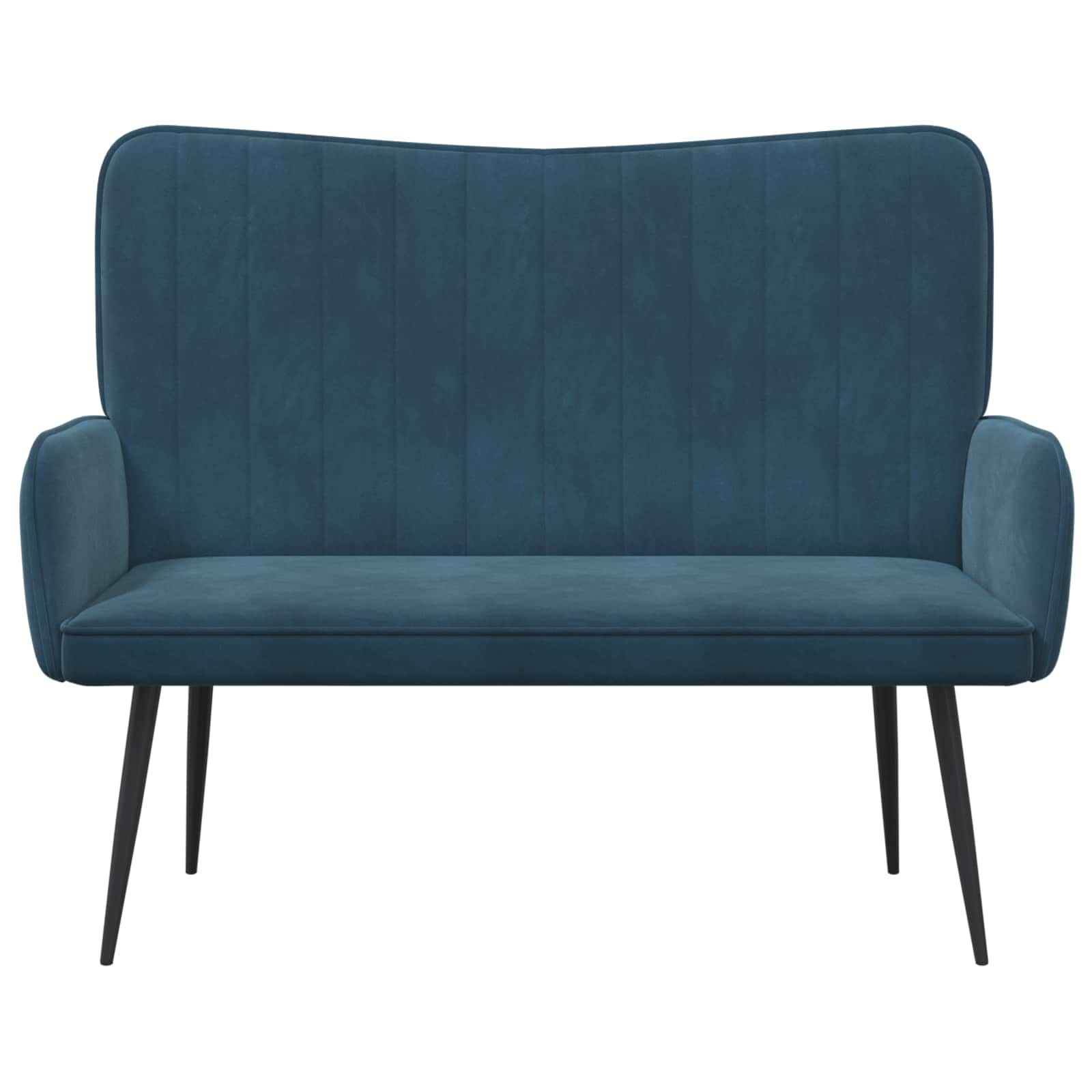 2-Sitzer Sofa Hellgrau 115 x 61 x 87 cm Samt (V)