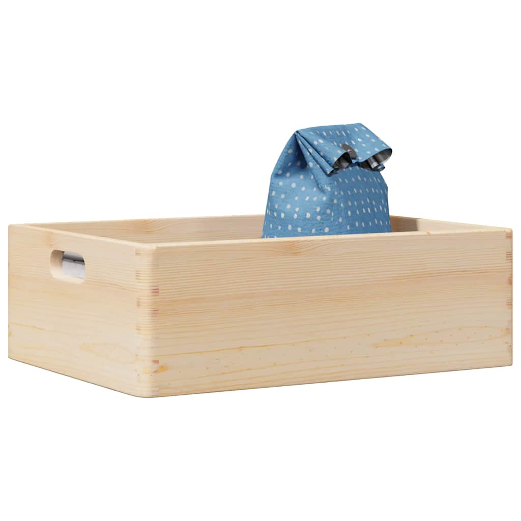 Holzkiste mit Deckel 40x30x13 cm Massivholz Kiefer