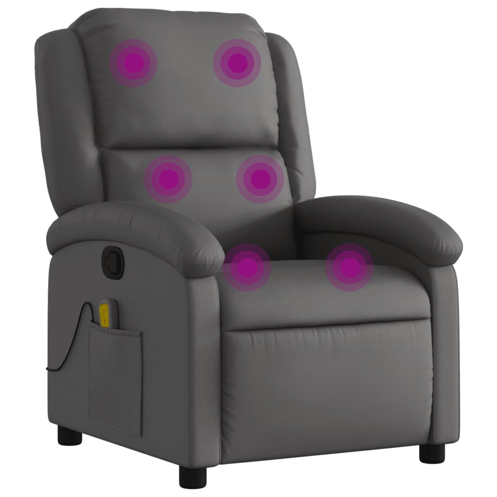 Relaxsessel Echtleder Schwarz