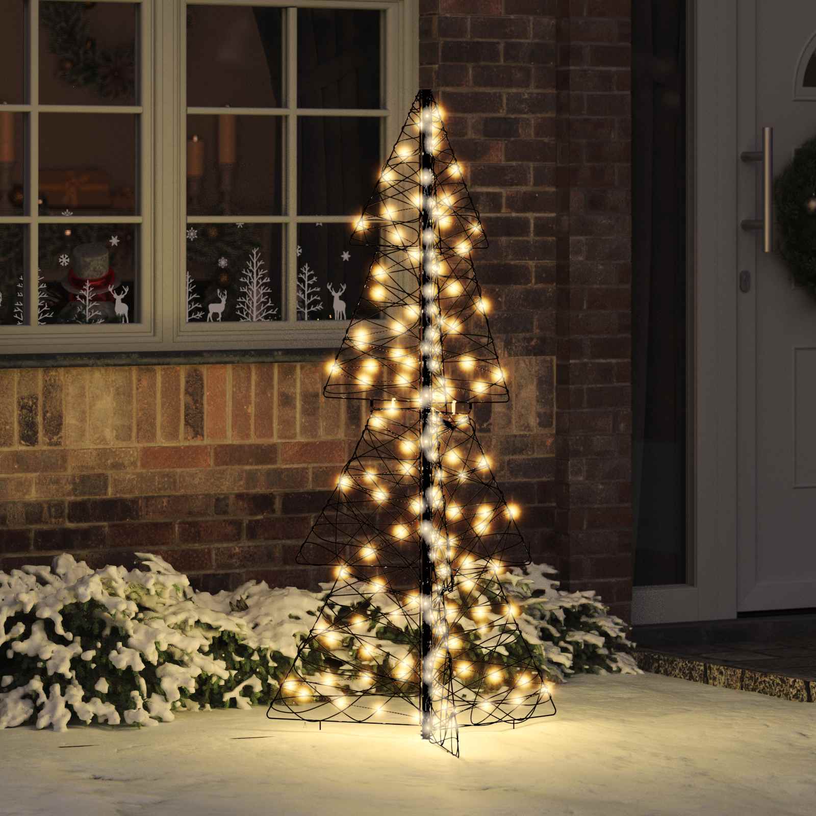 Weihnachtsbaum mit 100 LEDs Warmes Weiß 120 cm PET