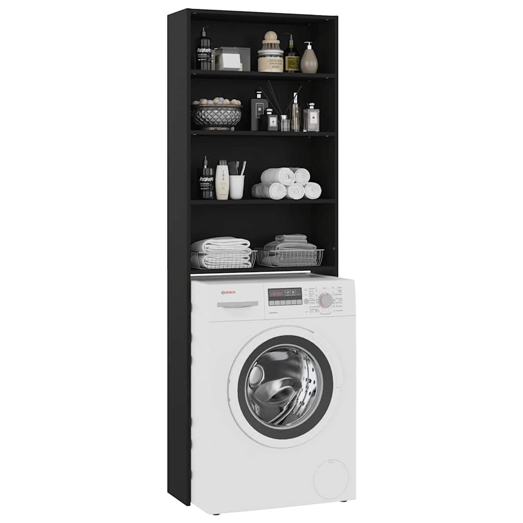 Waschmaschinenschrank Weiß 64x24x190 cm