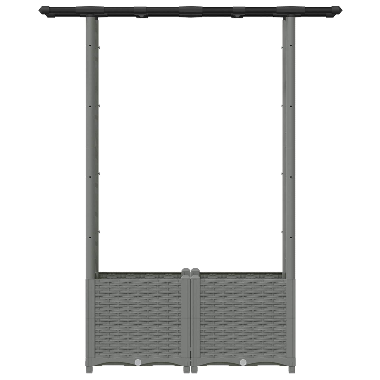 Hochbeet mit Rankgitter und Dach Braun 124 x 40 x 123 cm PP