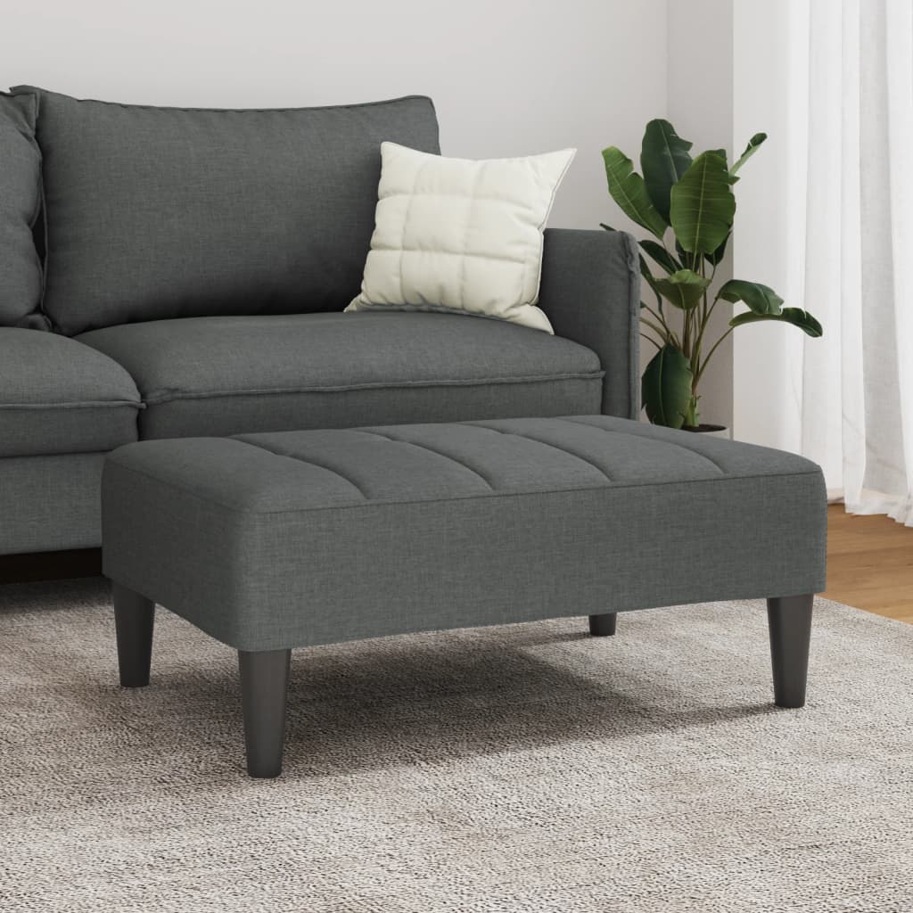 Fußhocker Hellgrau 77x55x31 cm Stoff