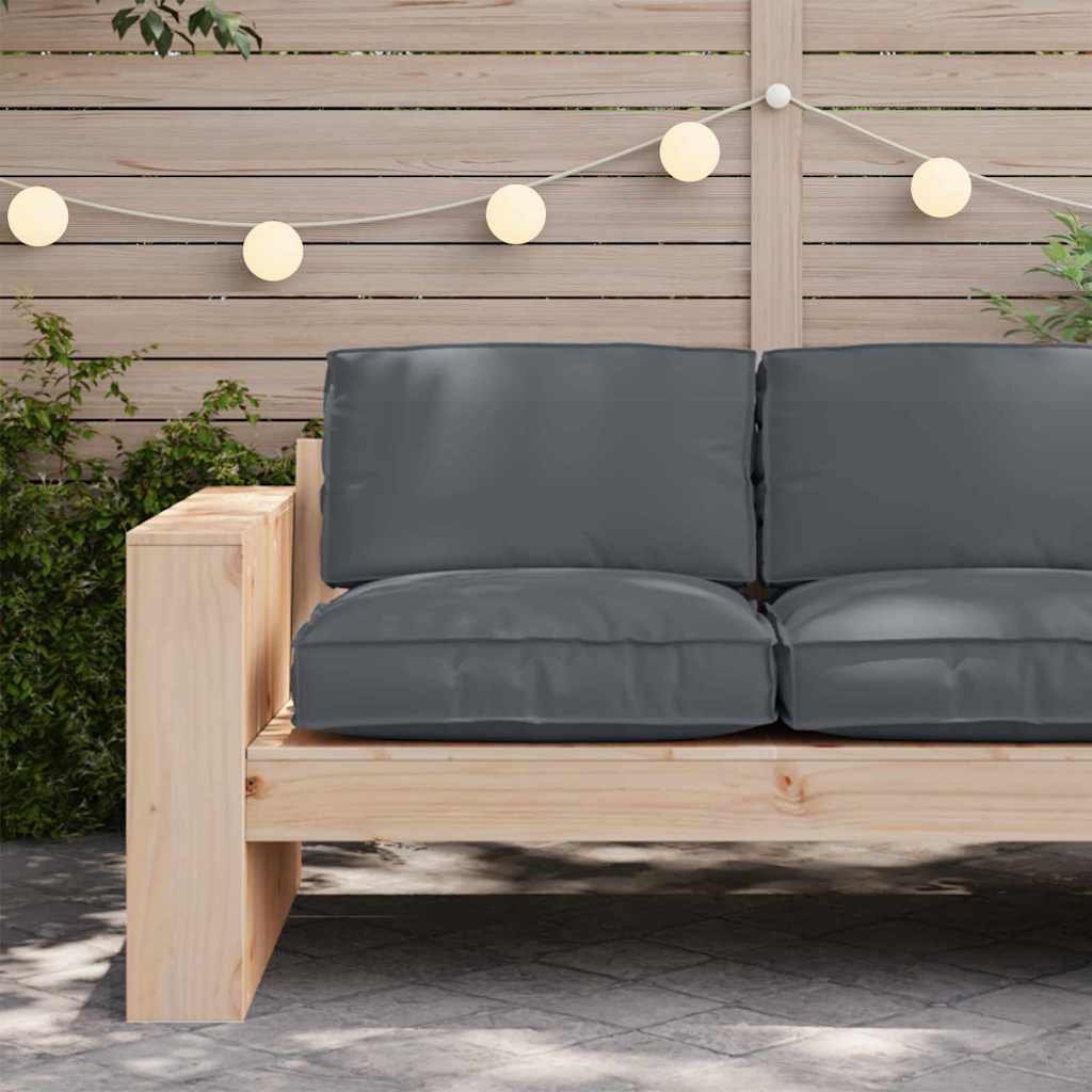 Kissen Anthrazit 80 x 80 x 12 cm Oxford-Stoff