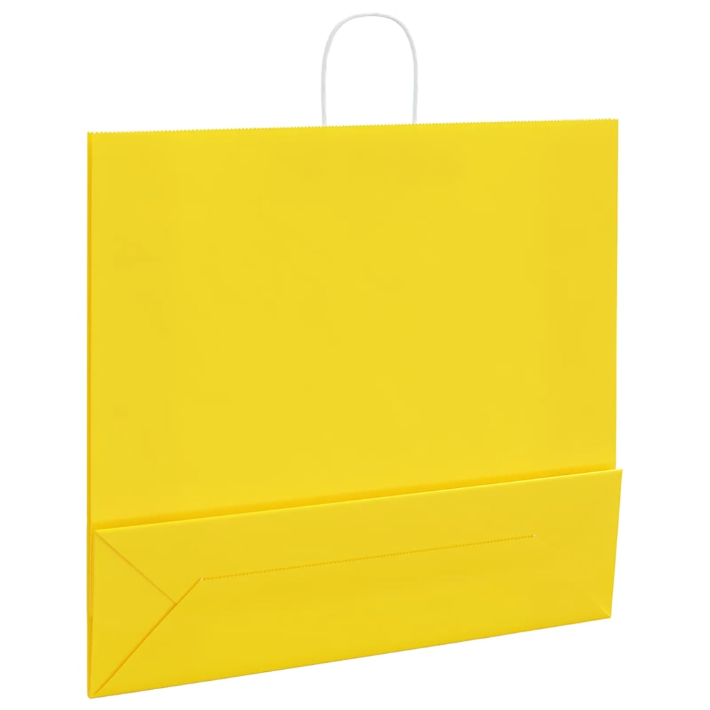 Papiertragetaschen 50 Stk. mit Henkeln Braun 21x11x36 cm
