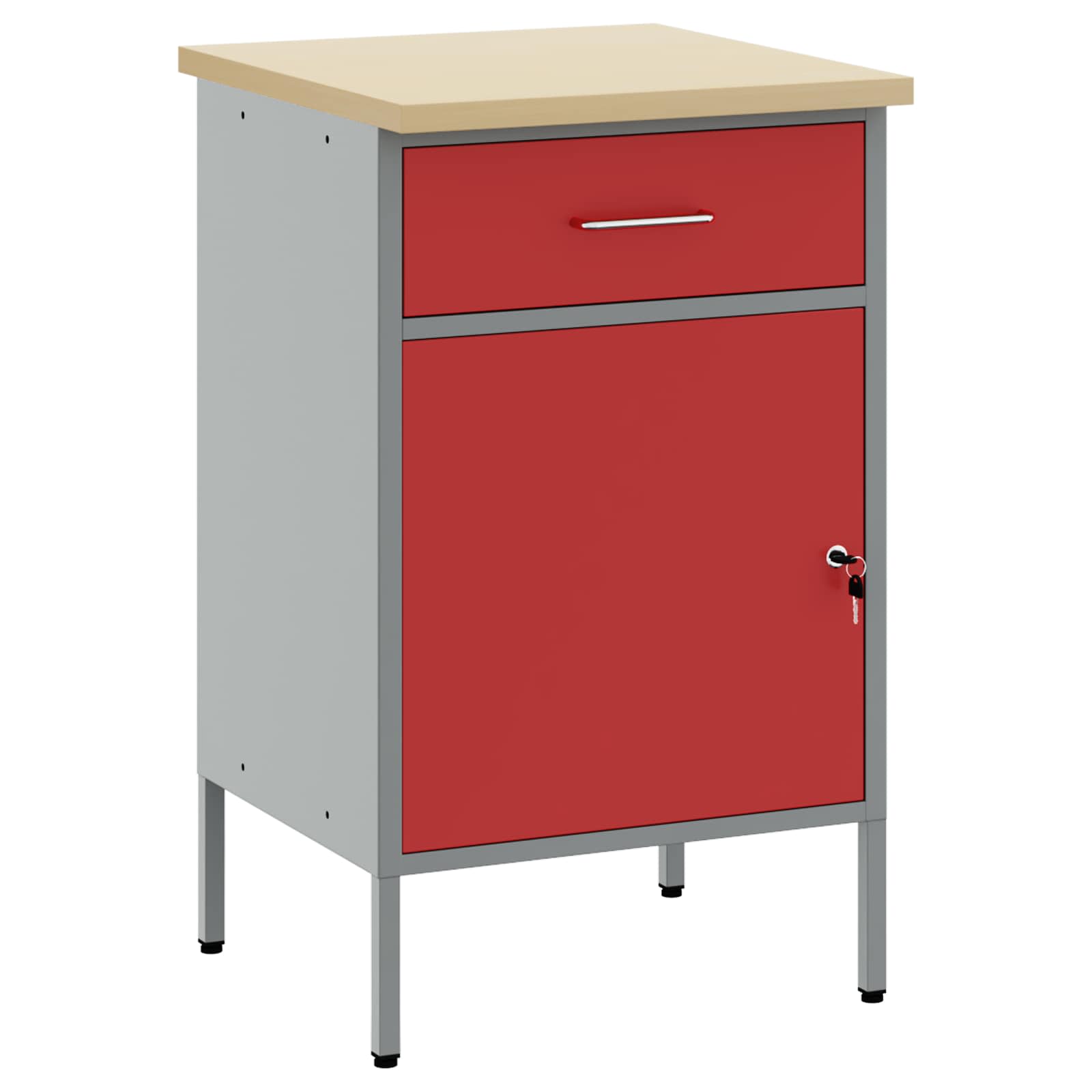 Werkbank mit Schubladen Schwarz und Grau 50 x 55 x 85 cm