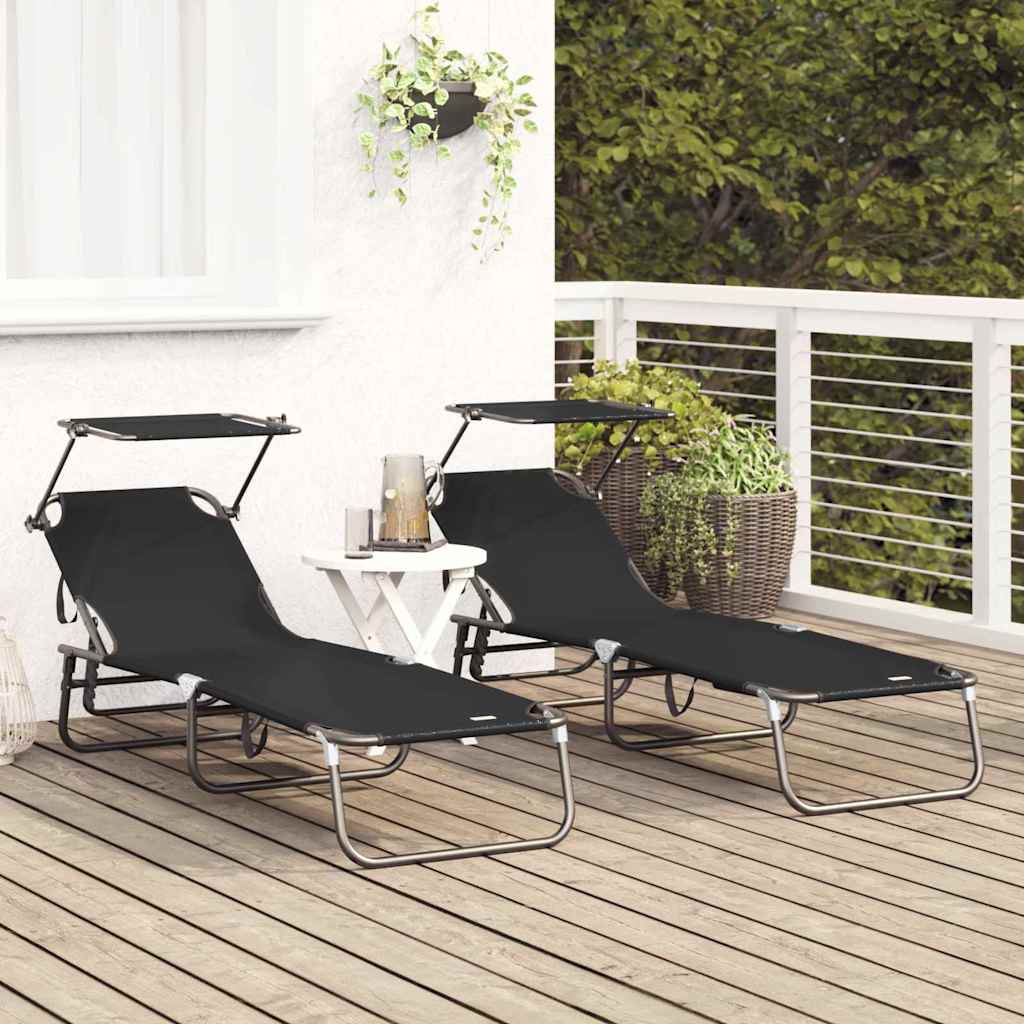 Klappbare Sonnenliege Blau 190 x 57 x 81 cm Oxford
