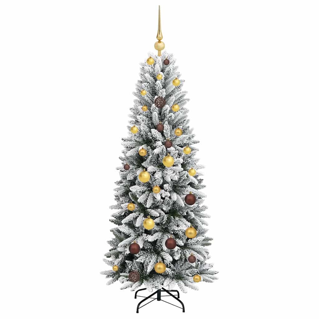 Künstlicher Weihnachtsbaum mit 150 LEDs mit Ständer Weiß 120 cm