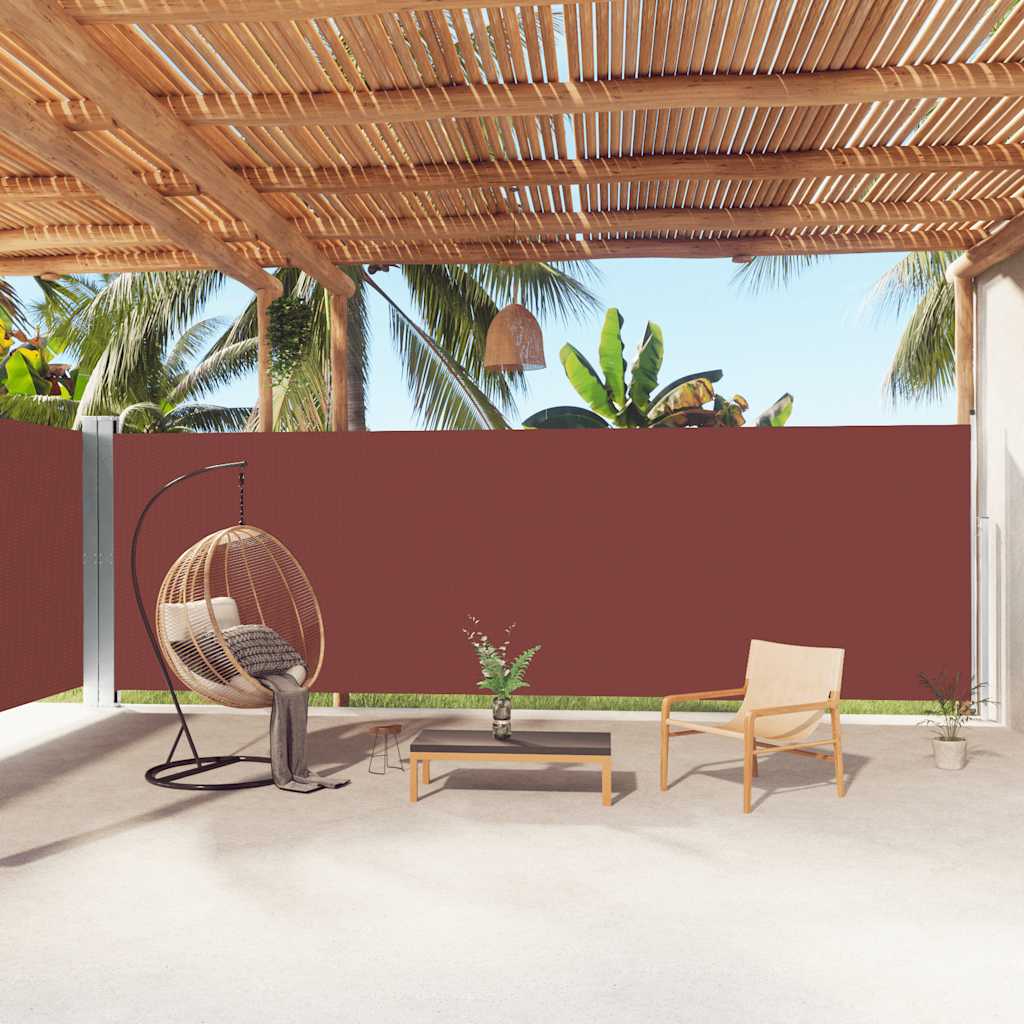 Ausziehbare Seitenmarkise 160×600 cm Braun