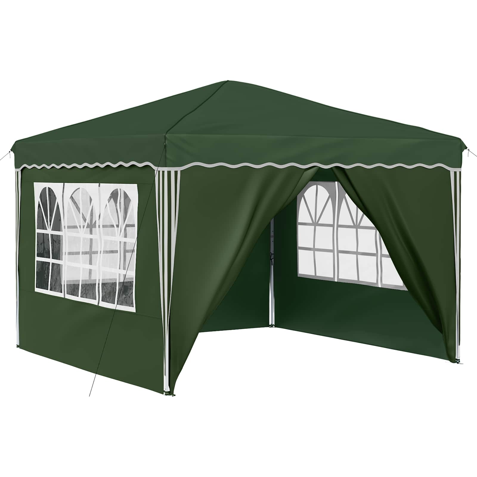 Pop-up Partyzelt 288 x 288 x 245 cm Creme Oxford-Stoff