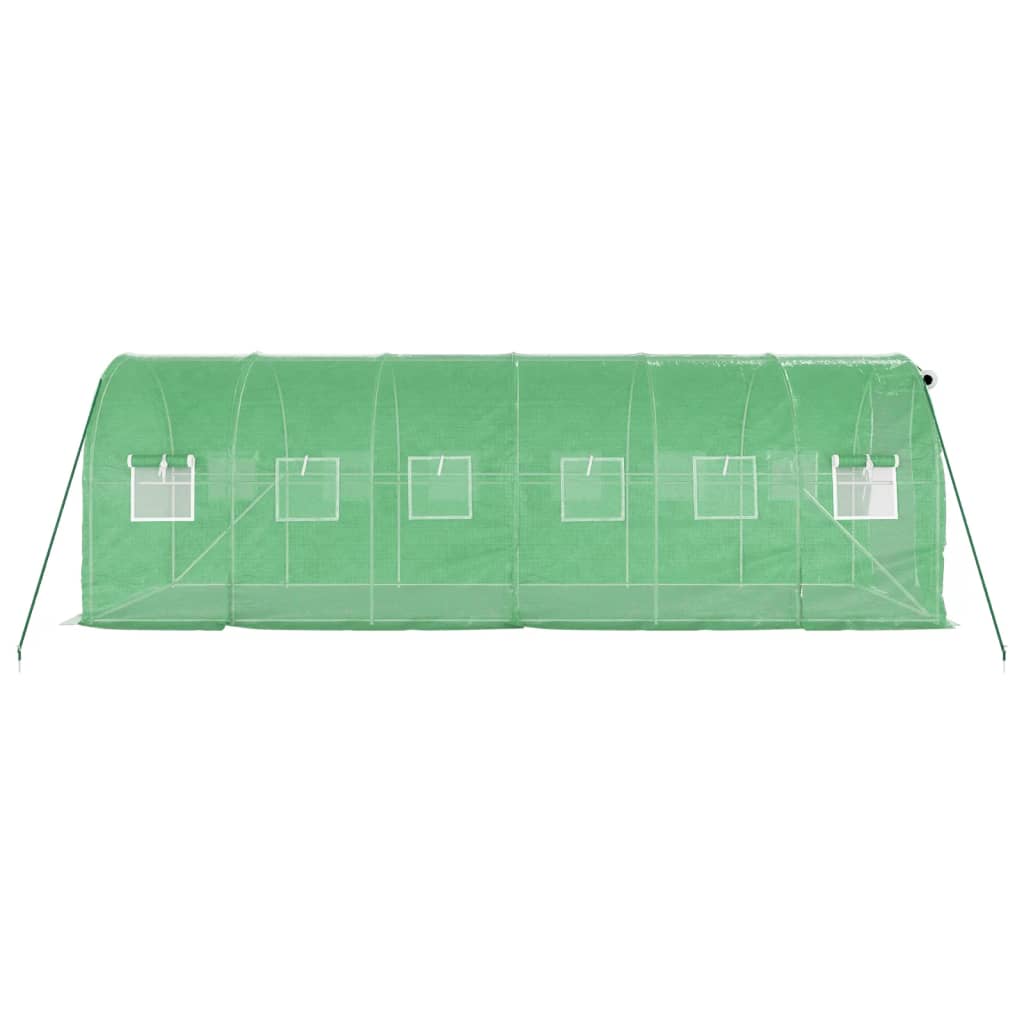 Gewächshaus mit Stahlrahmen Weiß 8 m² 4x2x2 m