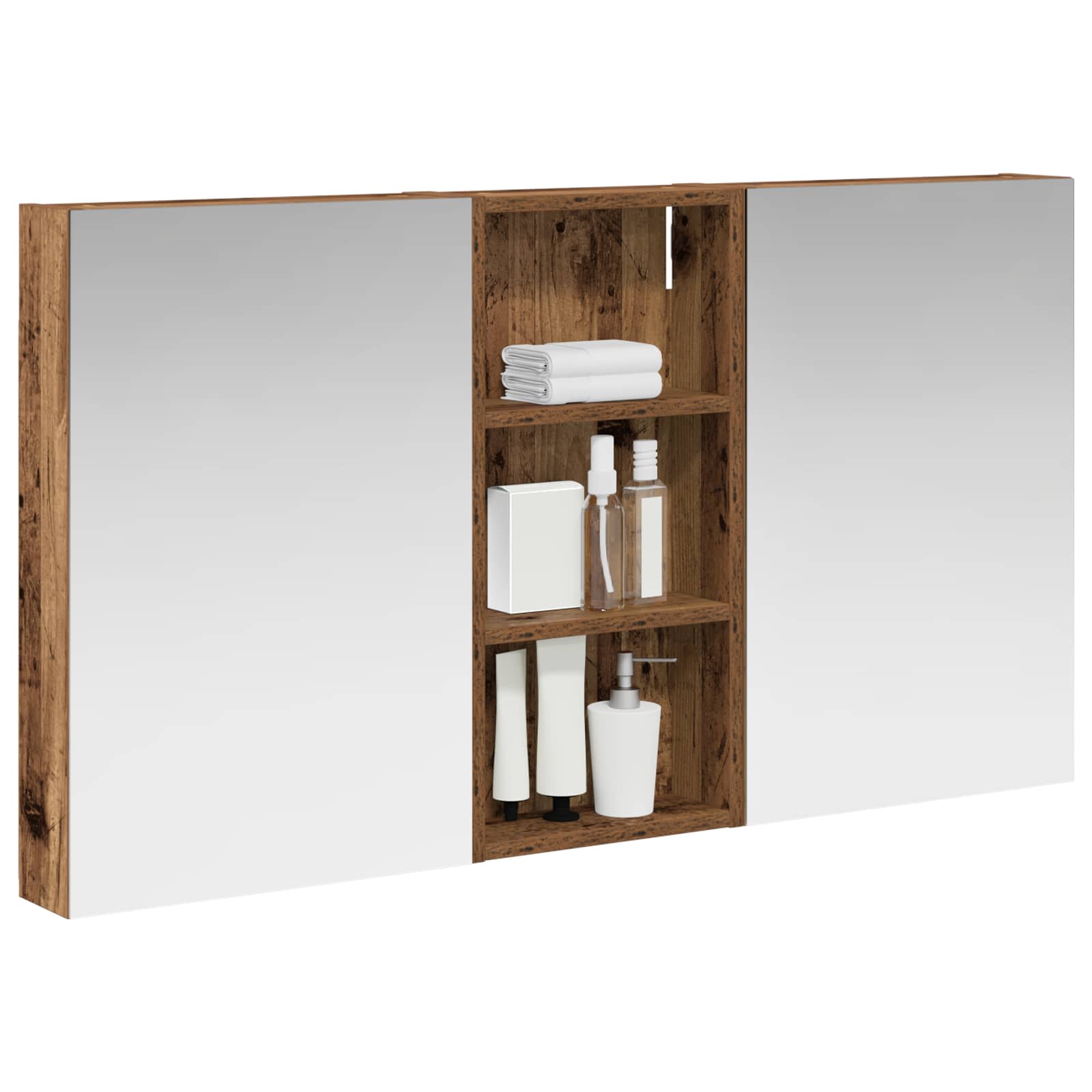 Badezimmerschrank-Set 3 pcs 80 x 10,5 x 50 cm Holzwerkstoff