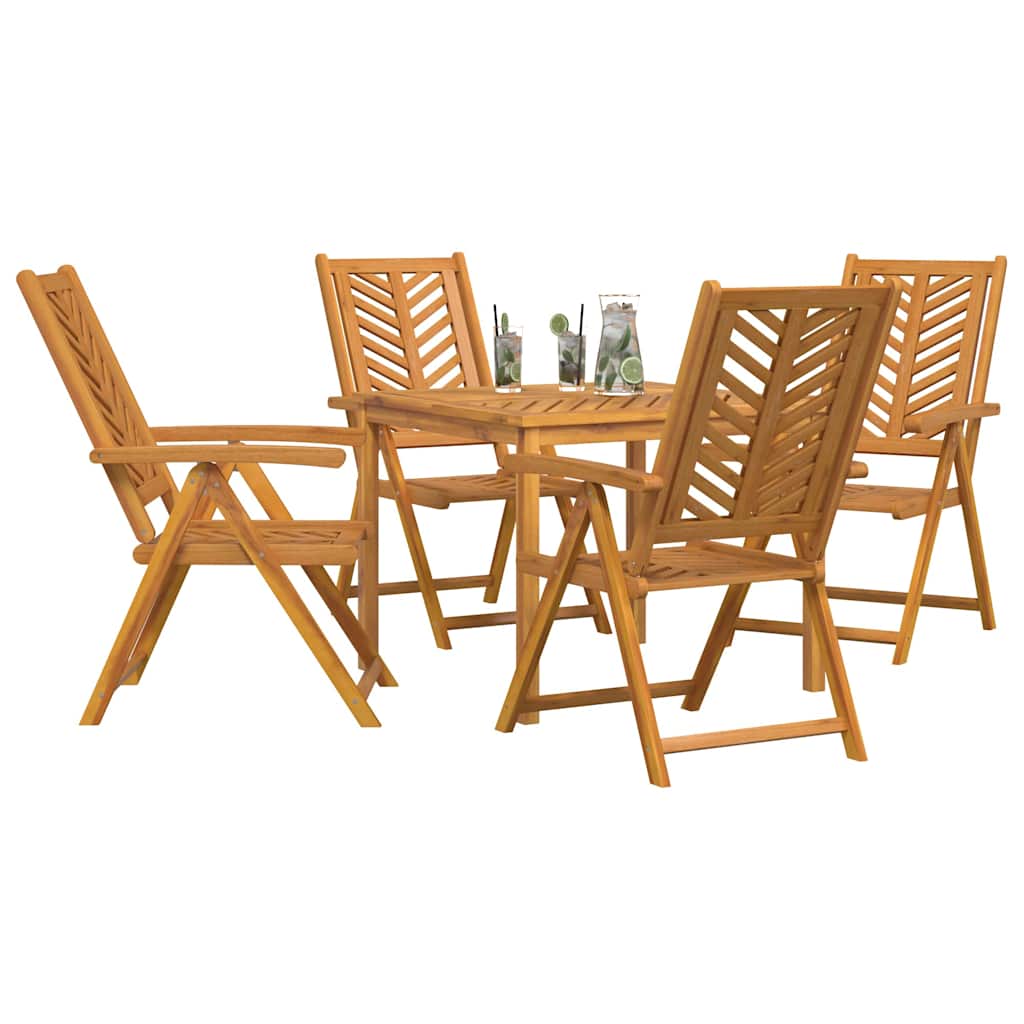 Garten Essgruppe 3 Stk. Braun Massivholz Akazie