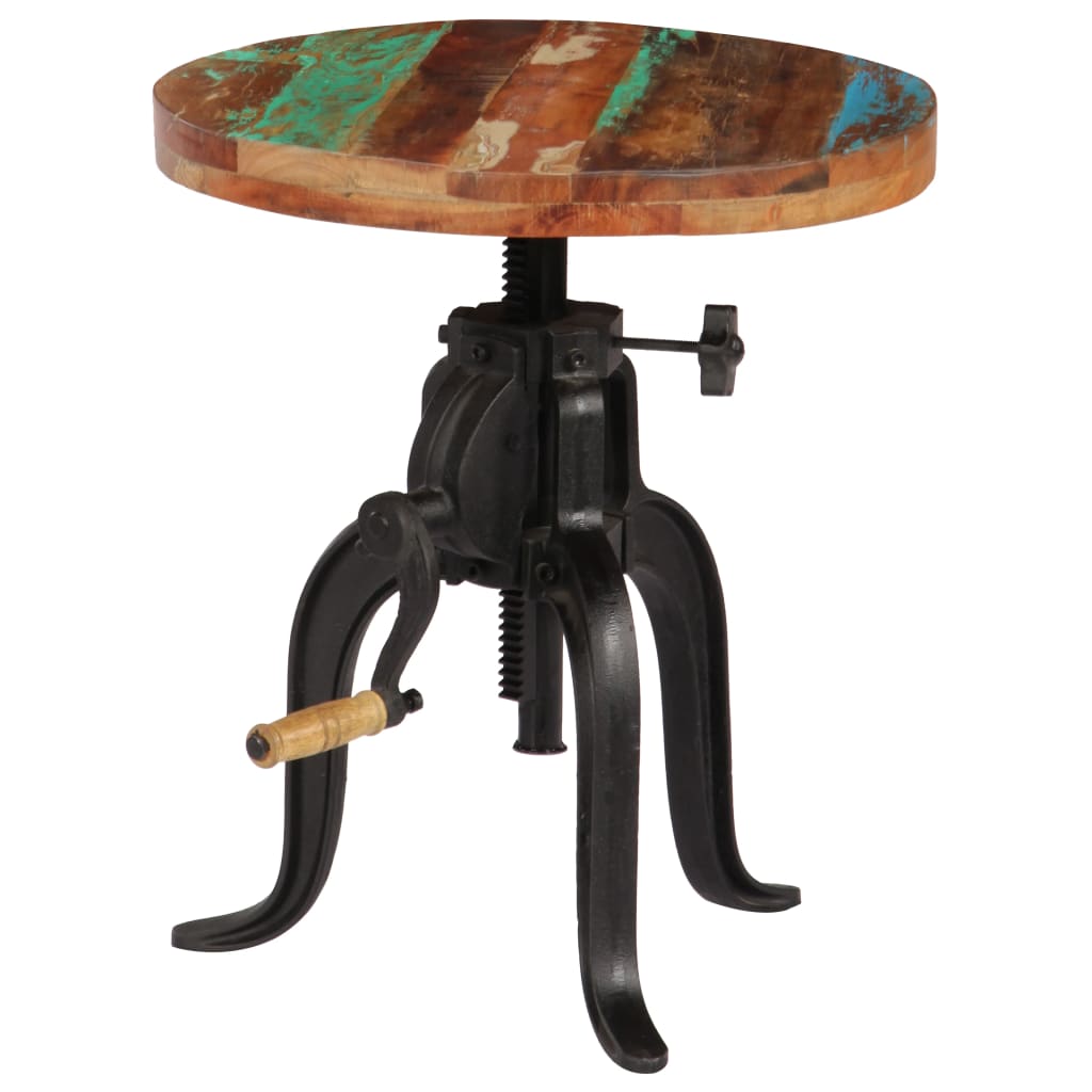 Beistelltisch 45 x (45-62) cm Massivholz Mango und Gusseisen