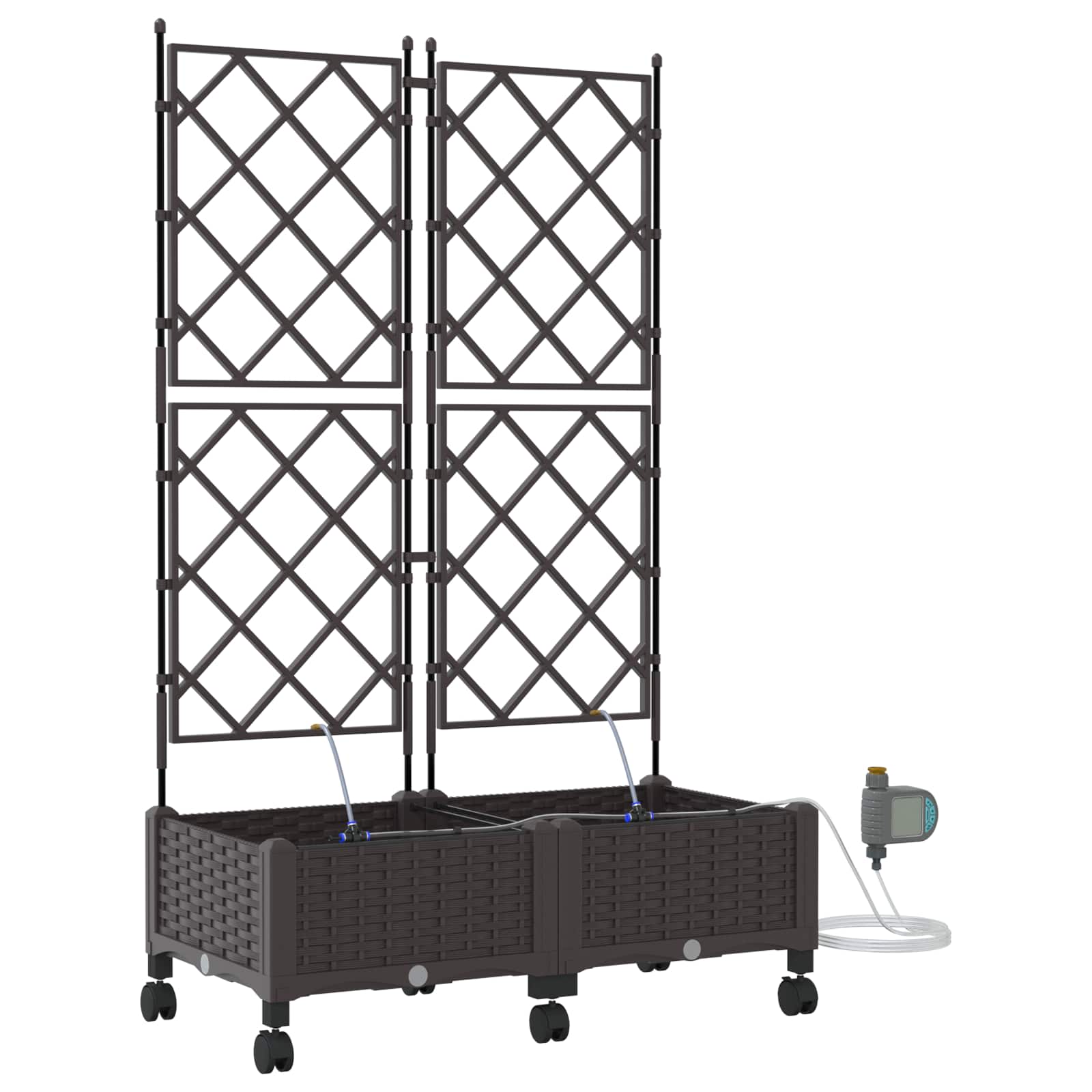 Garten-Pflanzgefäß 4 Stk. Braun 160 x 40 x 22 cm PP