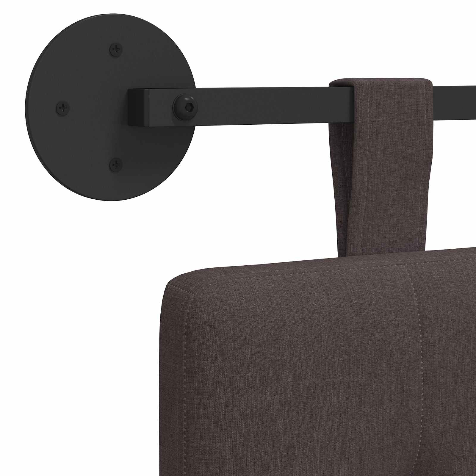 Hängendes Kopfteil Mit LED Licht Wolkengrau Stoff