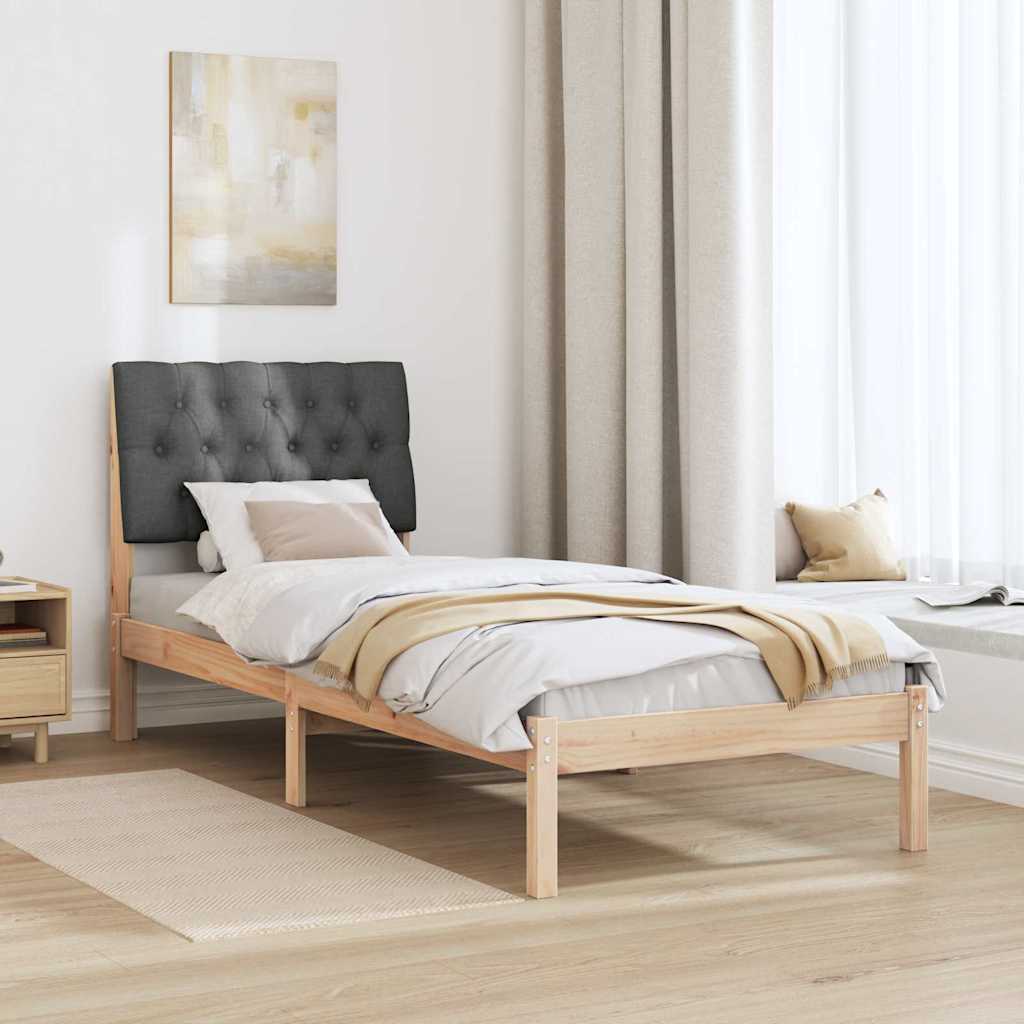 Bettgestell mit gepolstertem Kopfteil Braun 200 x 200 cm