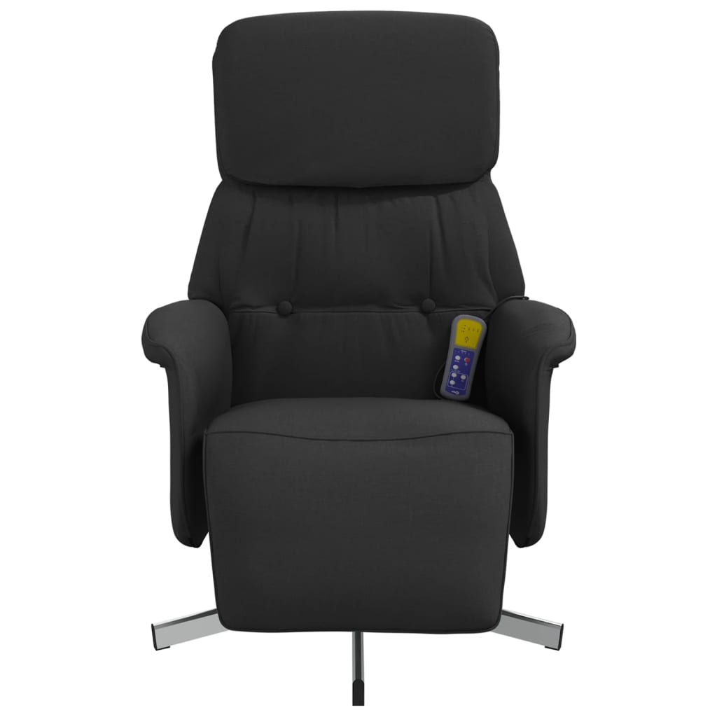 Massagesessel mit Fußteil Braun Stoff