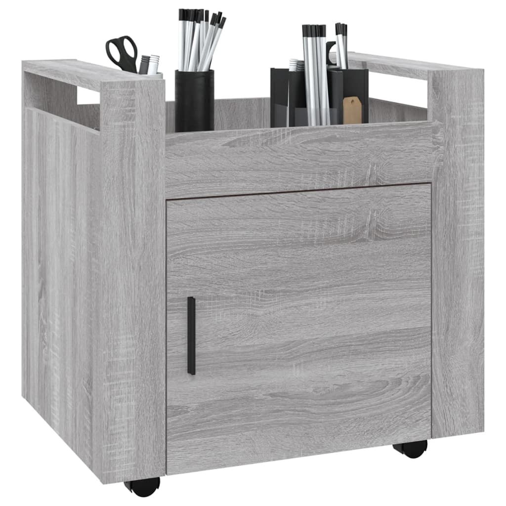 Bürowagen Weiß 60x45x60 cm Holzwerkstoff