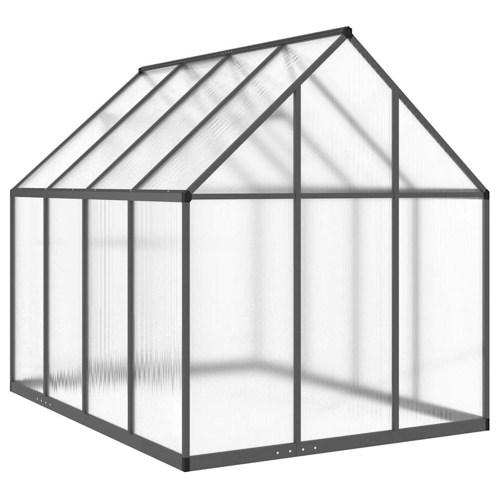 Gewächshaus mit Fundamentrahmen Silbern 169x114x202 cm Alu