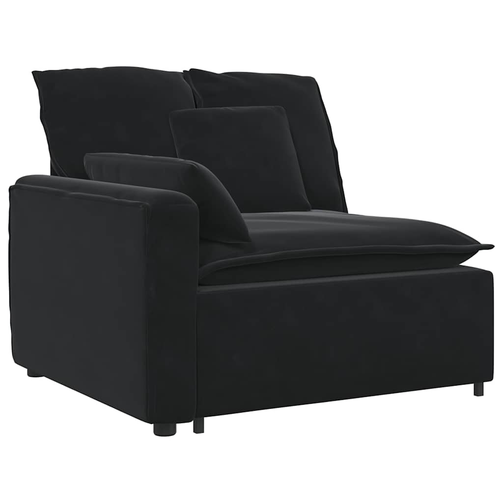 Modulares Sofa mit Kissen Blau