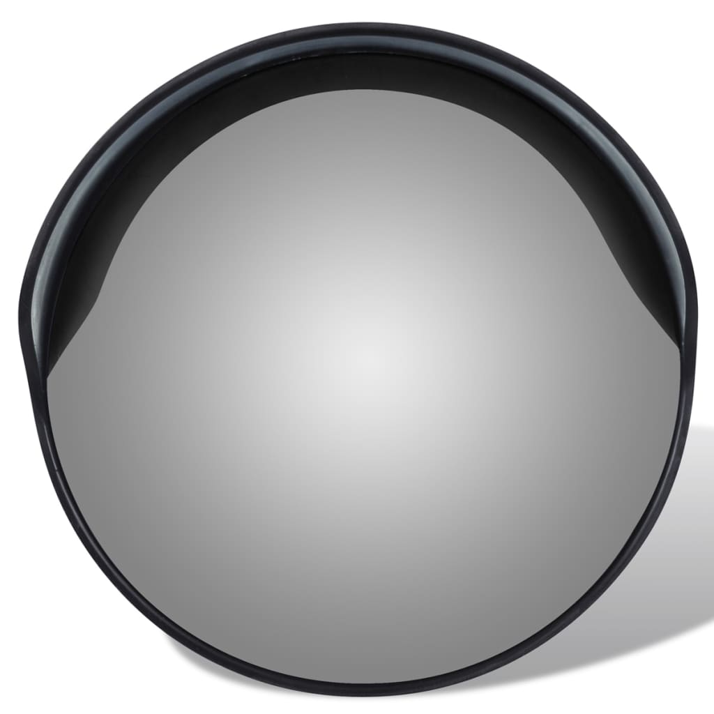 Konvexer Verkehrsspiegel für den Außenbereich Schwarz Ø45 cm Polycarbonat