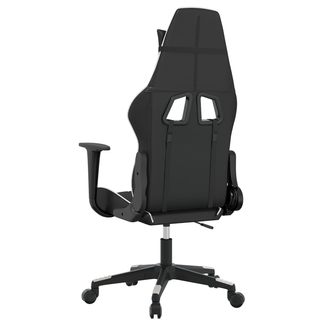 Gaming-Stuhl mit Massagefunktion Schwarz und Blau Kunstleder