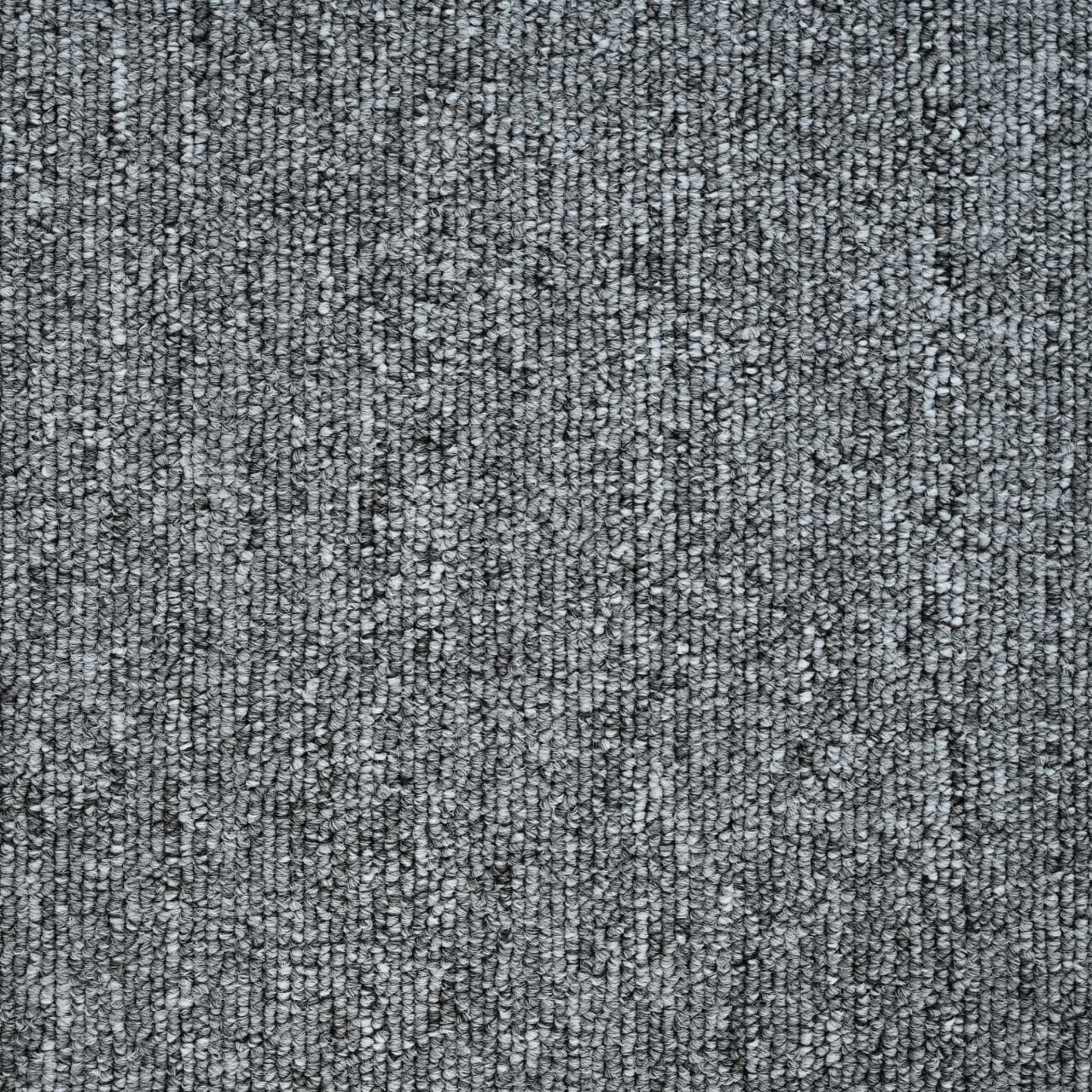 Teppichfliese Hellgrau mit Streifen 50 x 50 cm 4 pcs