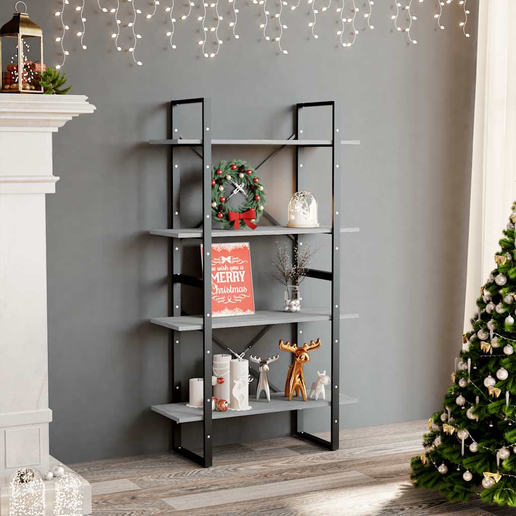 Bücherregal 2 Fächer Weiß 80x30x70 cm Holzwerkstoff