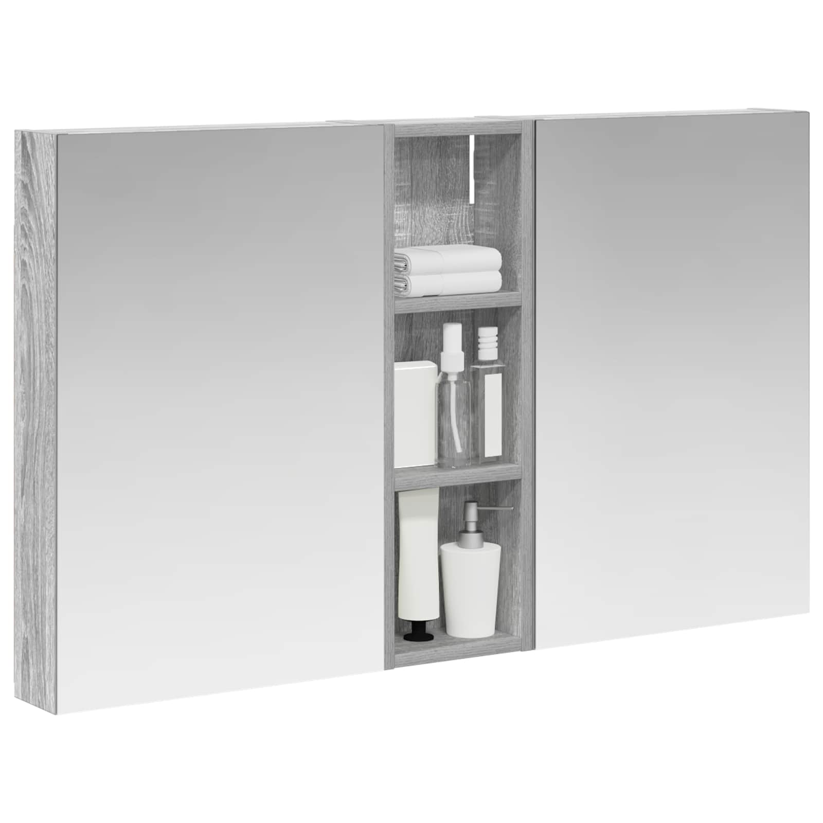 Badezimmerschrank-Set 3 pcs 80 x 10,5 x 50 cm Holzwerkstoff