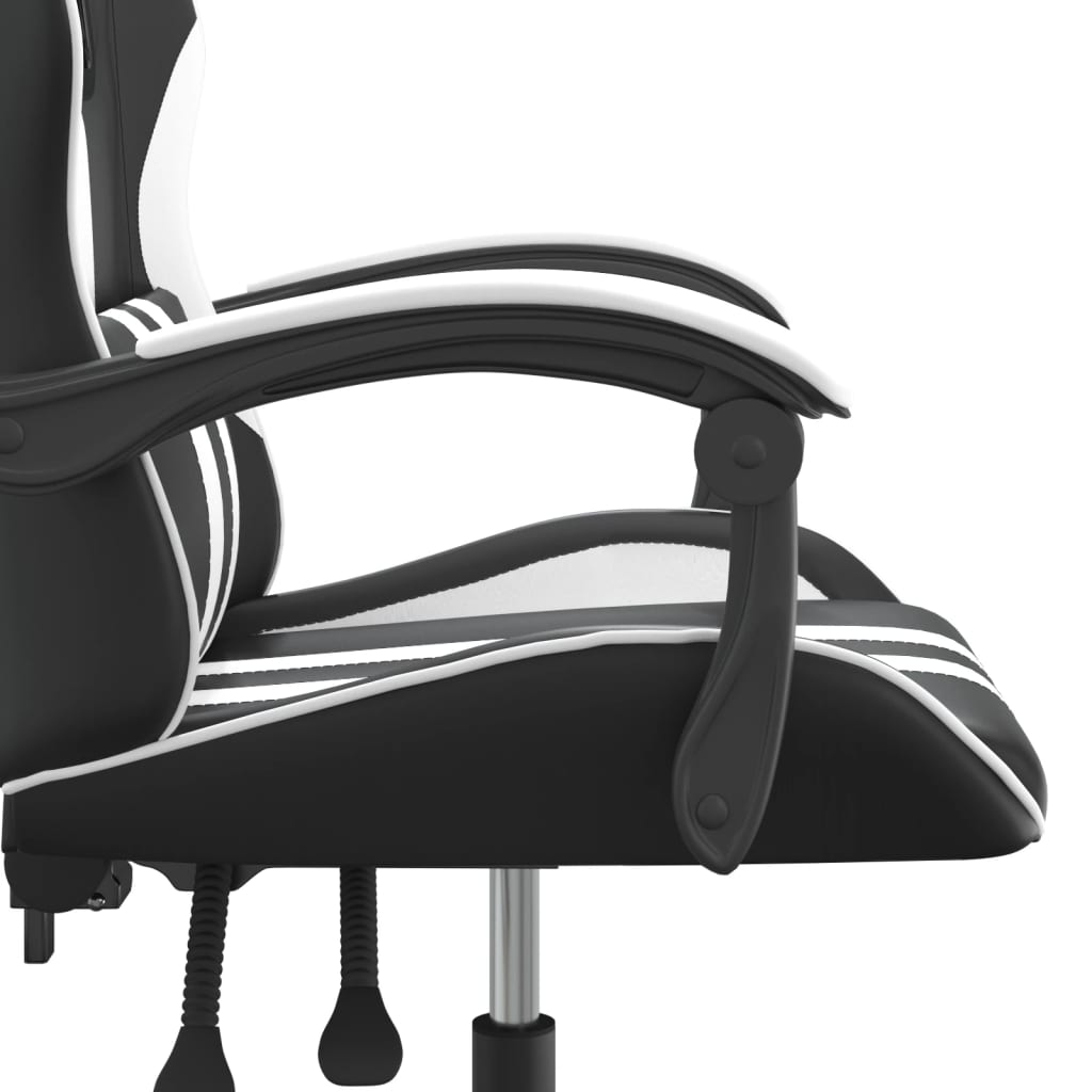 Gaming-Stuhl Drehbar Schwarz und Blau Kunstleder