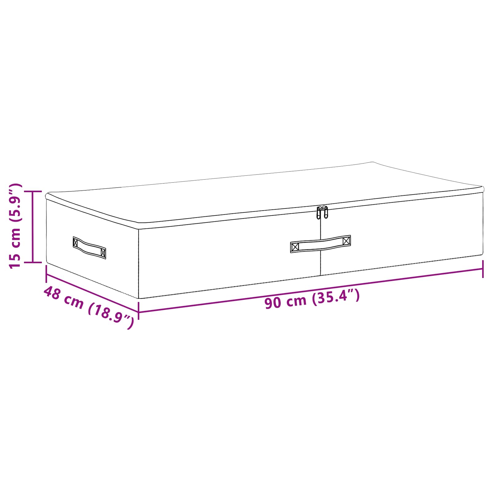 Aufbewahrungsbox Stoff 50x30x25 cm Anthrazit