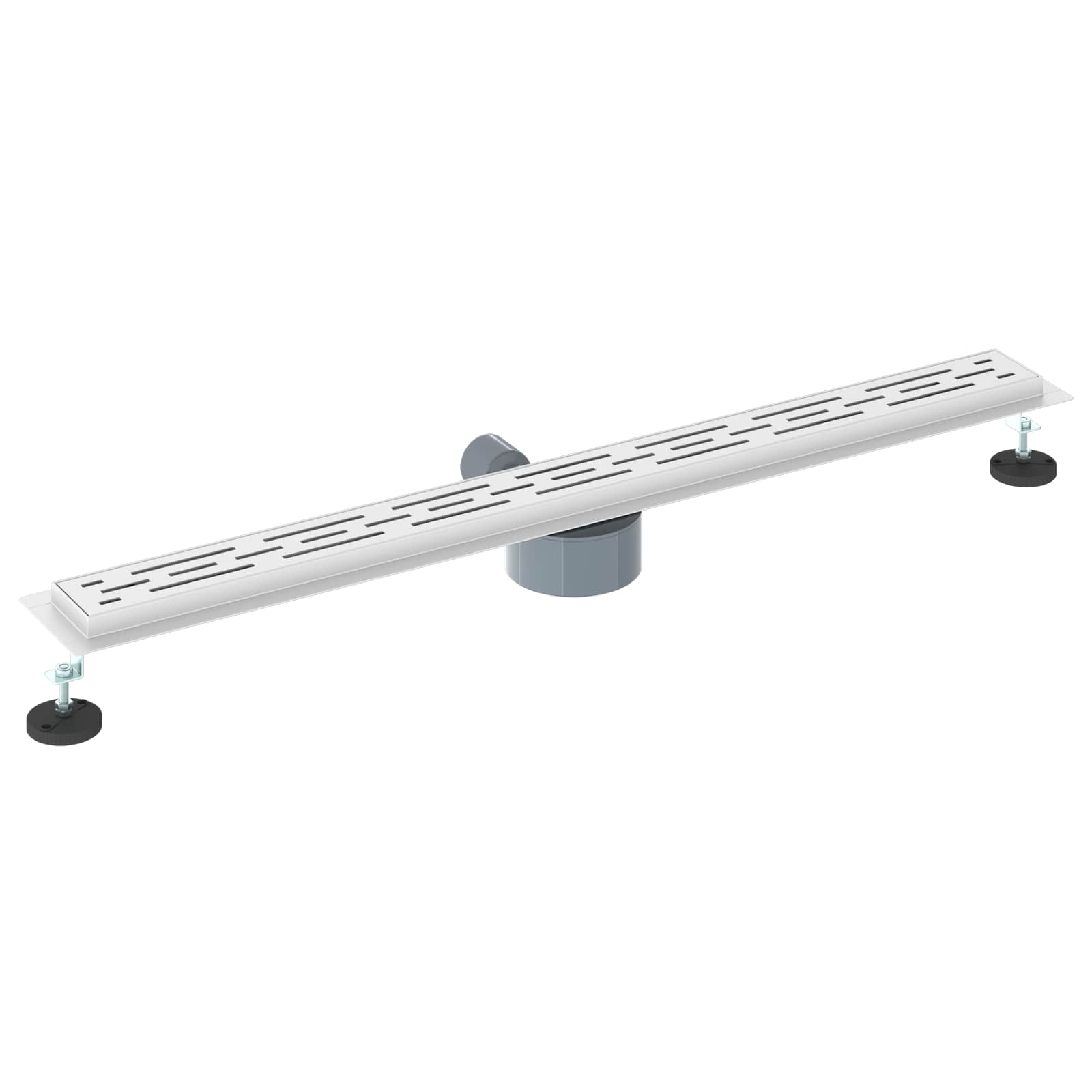 Duschabfluss mit Glashülle und 360° Siphon Schwarz 50 cm