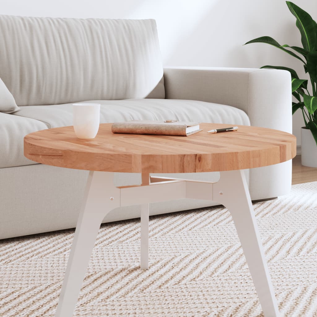 Tischplatte Ø30x1,5 cm Rund Massivholz Buche