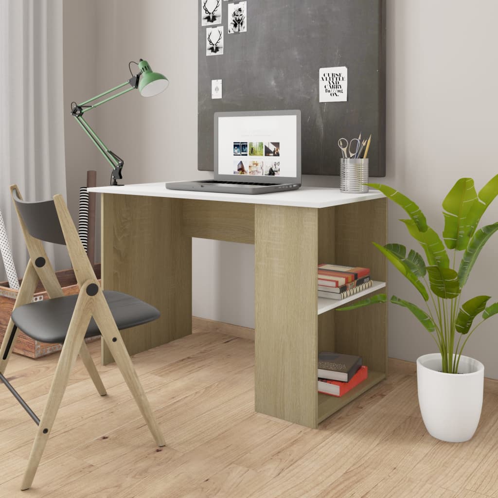 Schreibtisch Weiß 110x60x73 cm Holzwerkstoff