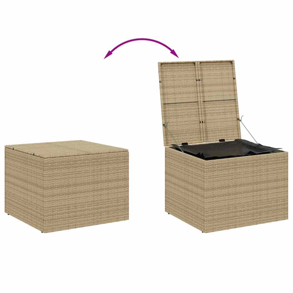 Gartentruhe Schwarz 283L Poly Rattan
