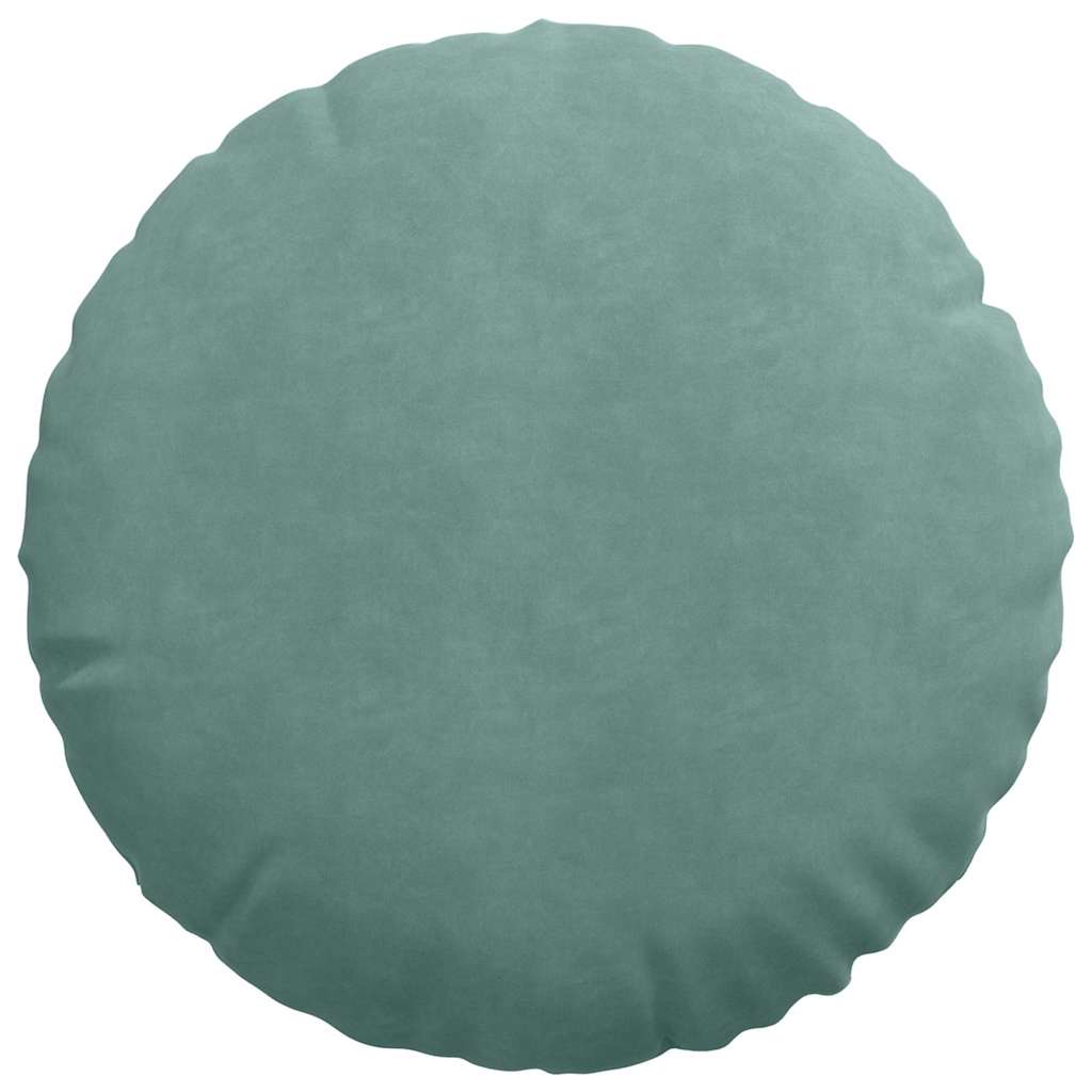 Sitzkissen 2 pcs Blau Ø30 x 13 cm Samt