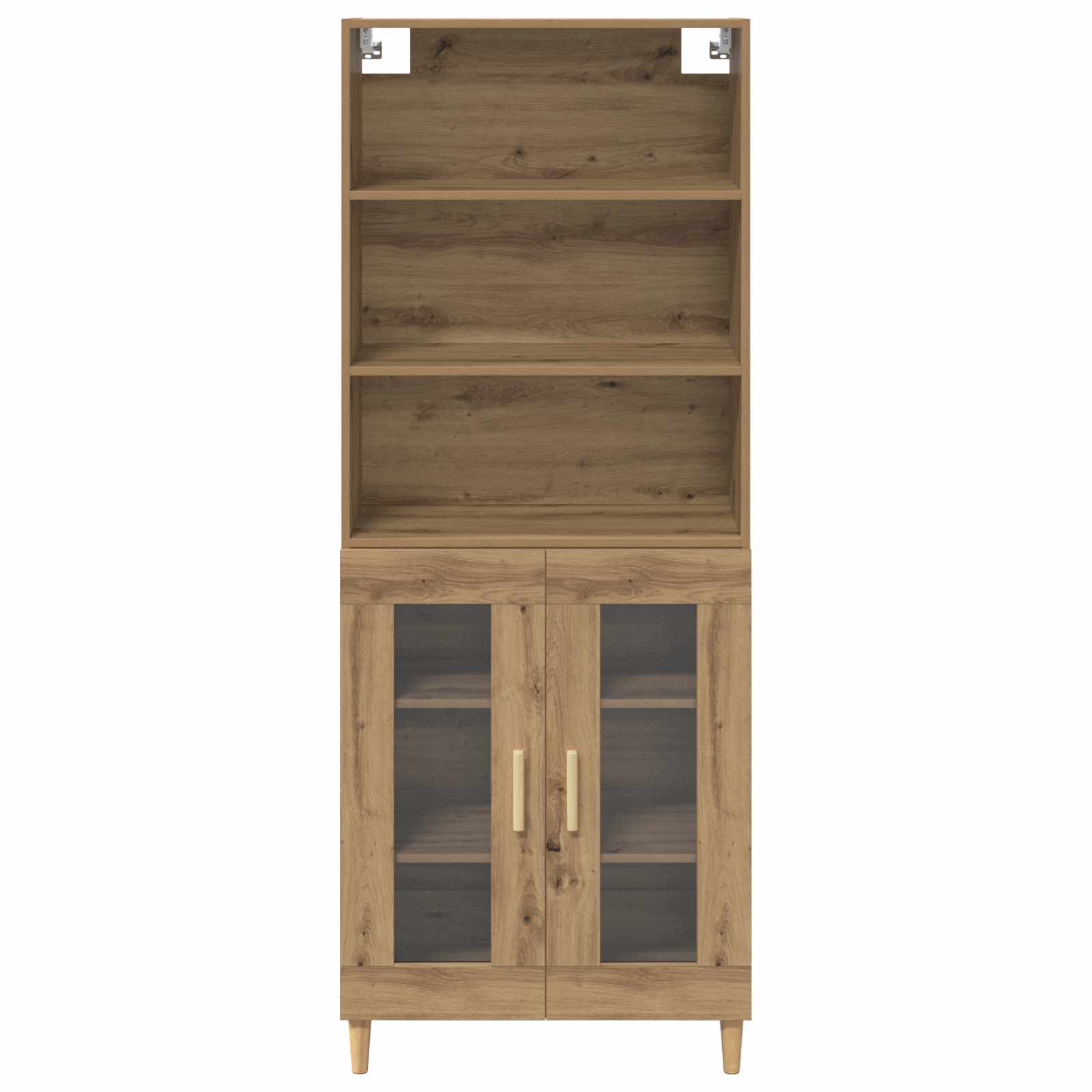 Highboard Altholz 69,5 x 32,5 x 180 cm Holzwerkstoff