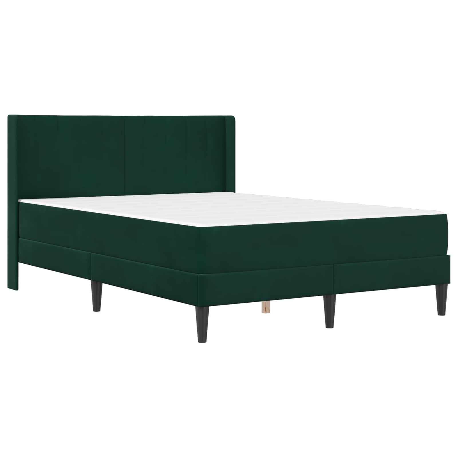 Bettgestell mit Matratze mit Kopfteil Hellgrau 80 x 200 cm Samt