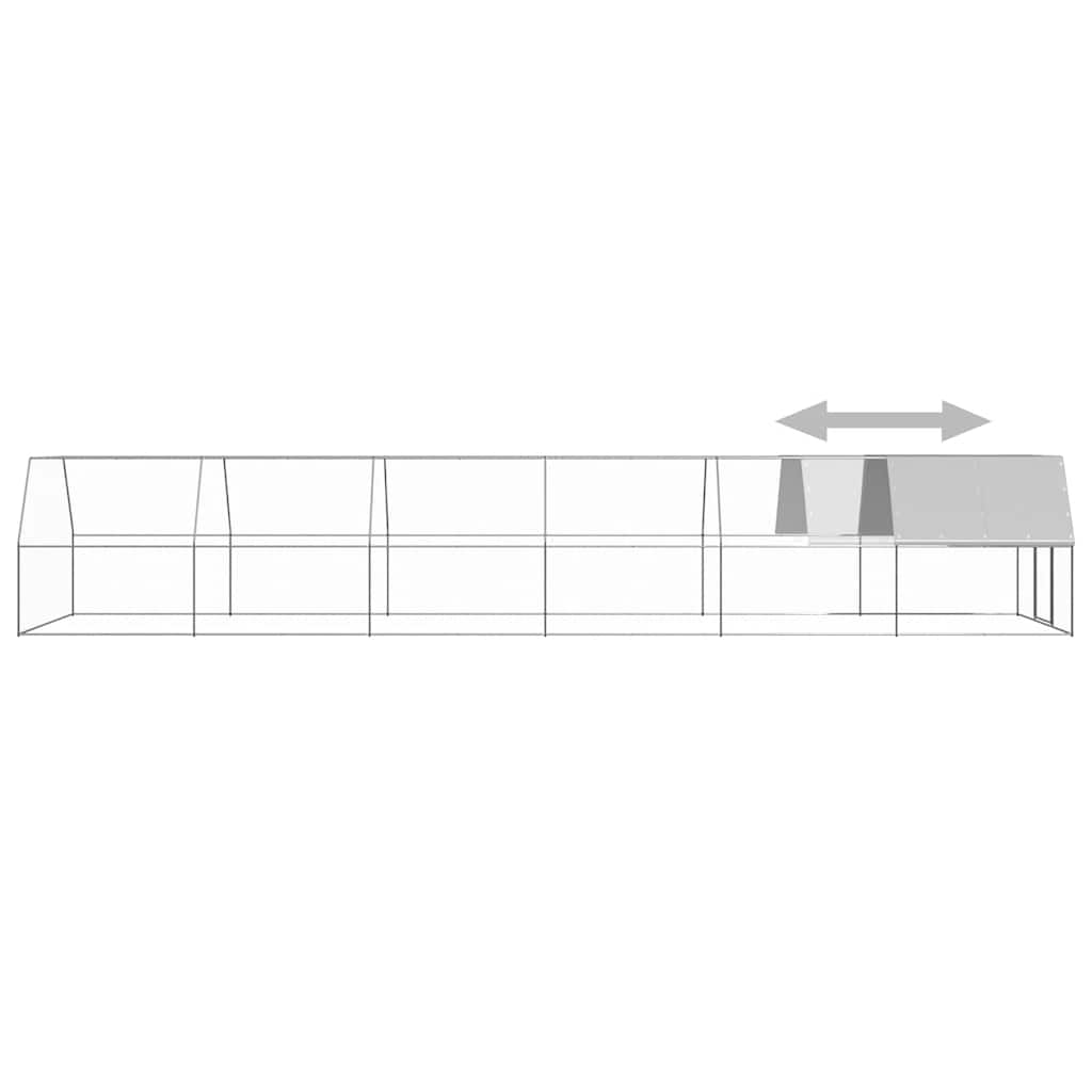 Outdoor-Hühnerkäfig 2x2x2 m Verzinkter Stahl