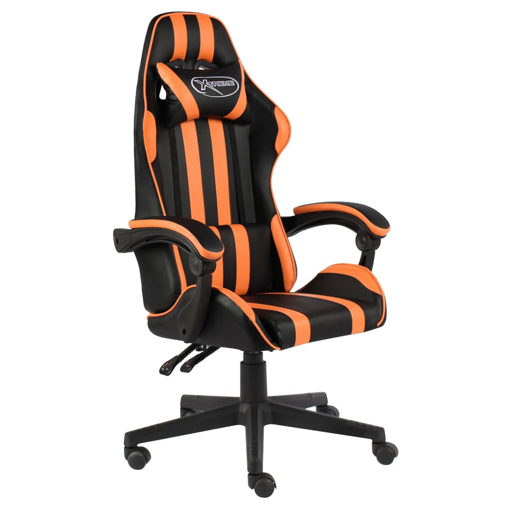 Gaming-Stuhl Schwarz und Blau Kunstleder