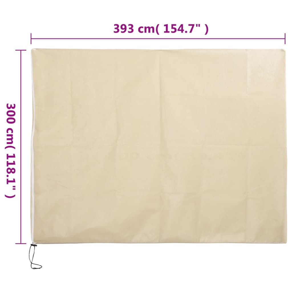 Wintervlies mit Reißverschluss 4 Stk. 70 g/m² 1x1,55 m