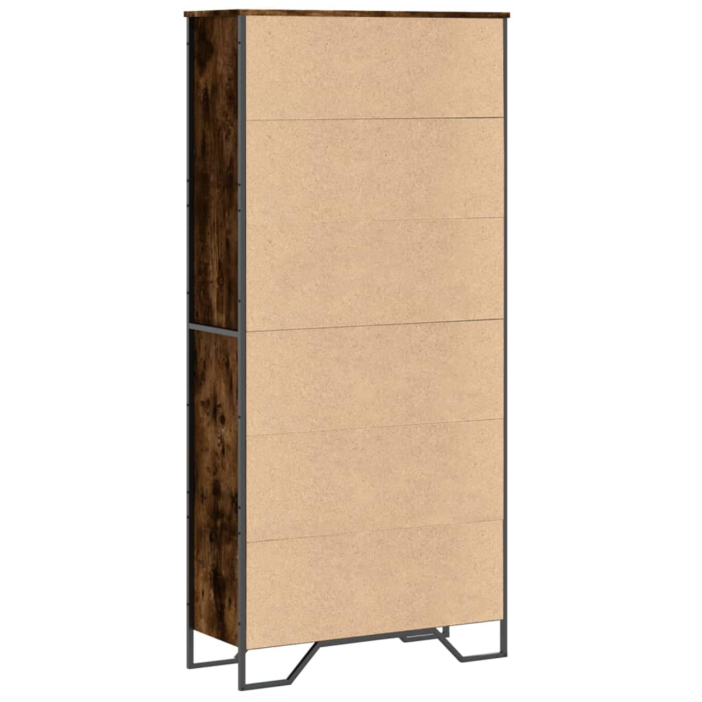Bücherregal Schwarz 80x31x169 cm Holzwerkstoff