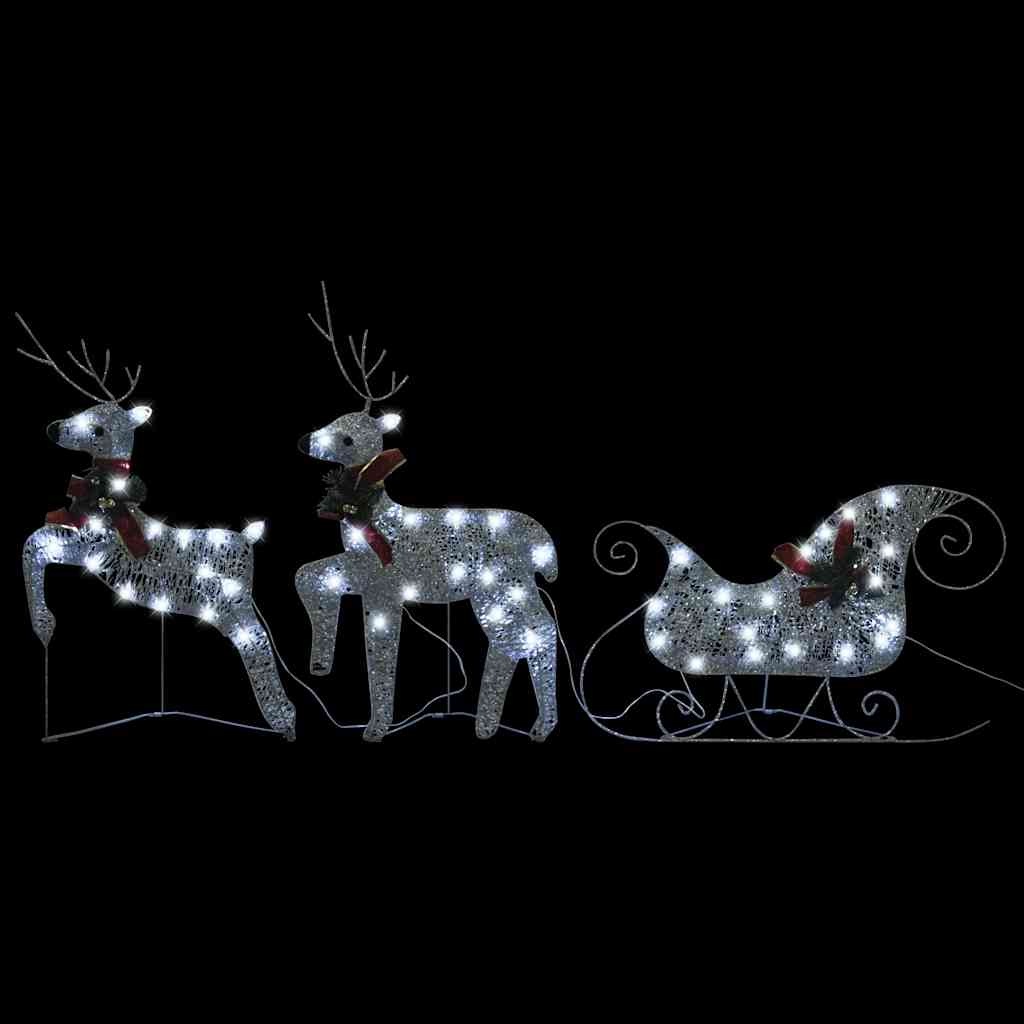 Weihnachtsdeko Rentier & Schlitten 60 LEDs Outdoor Golden